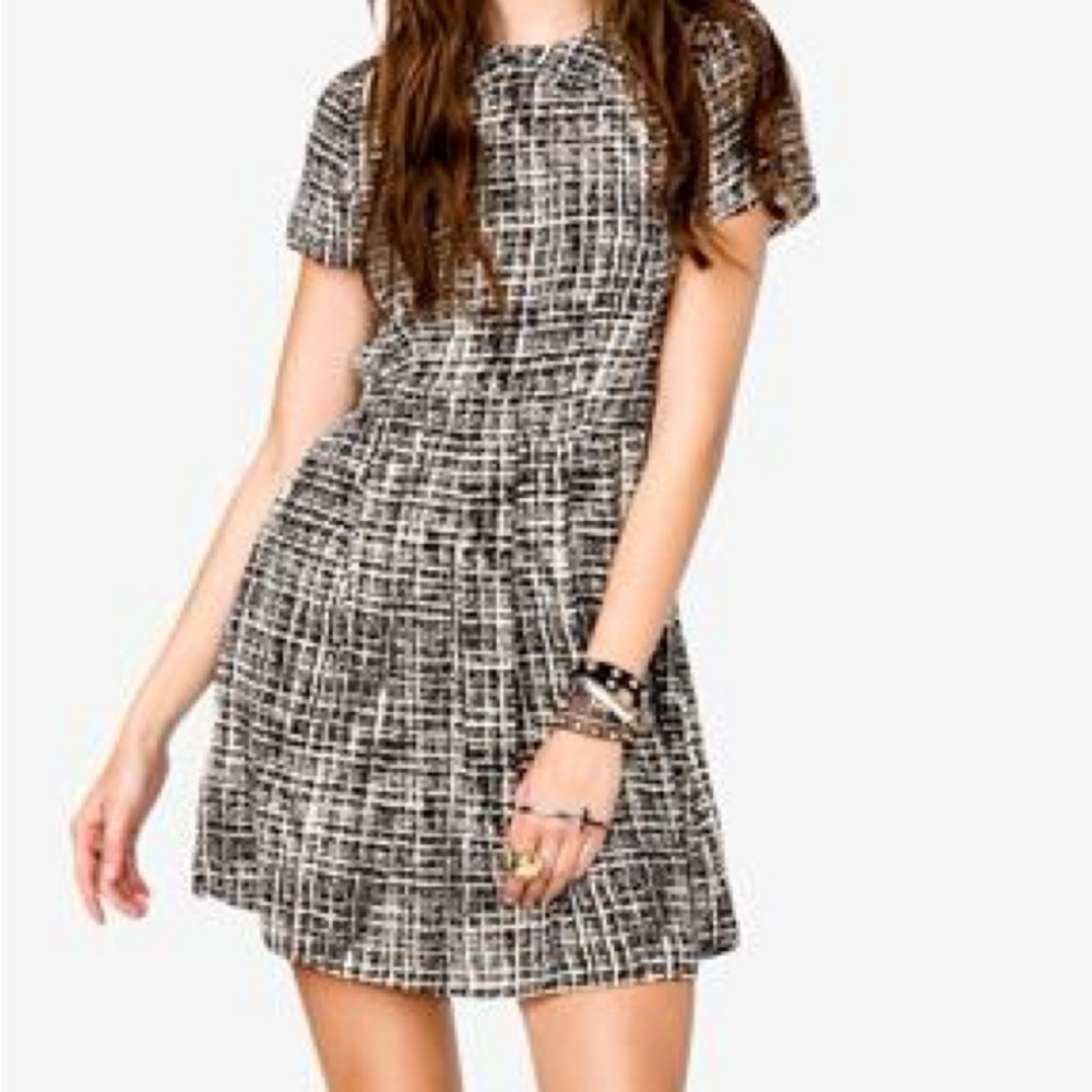 Forever 21 Black and Cream Mini Dress